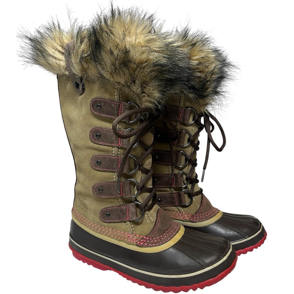 Sorel Joan of Arctic Boots Waterproof Fur-Lined 12” Women’s 6/37 NL 1540-254